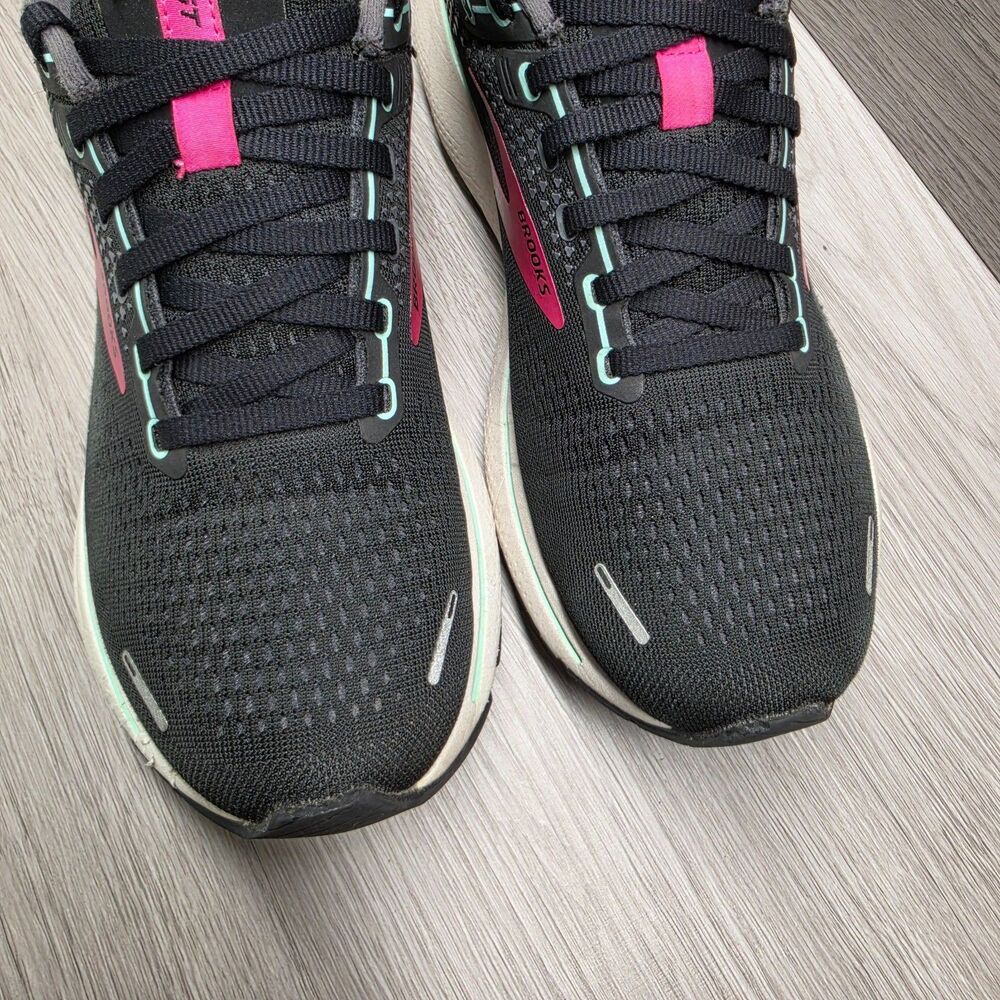Brooks Ghost 14 Black Pink Women's 9 B Running Shoes Comfort Athleisure Training - Picture 9 of 11